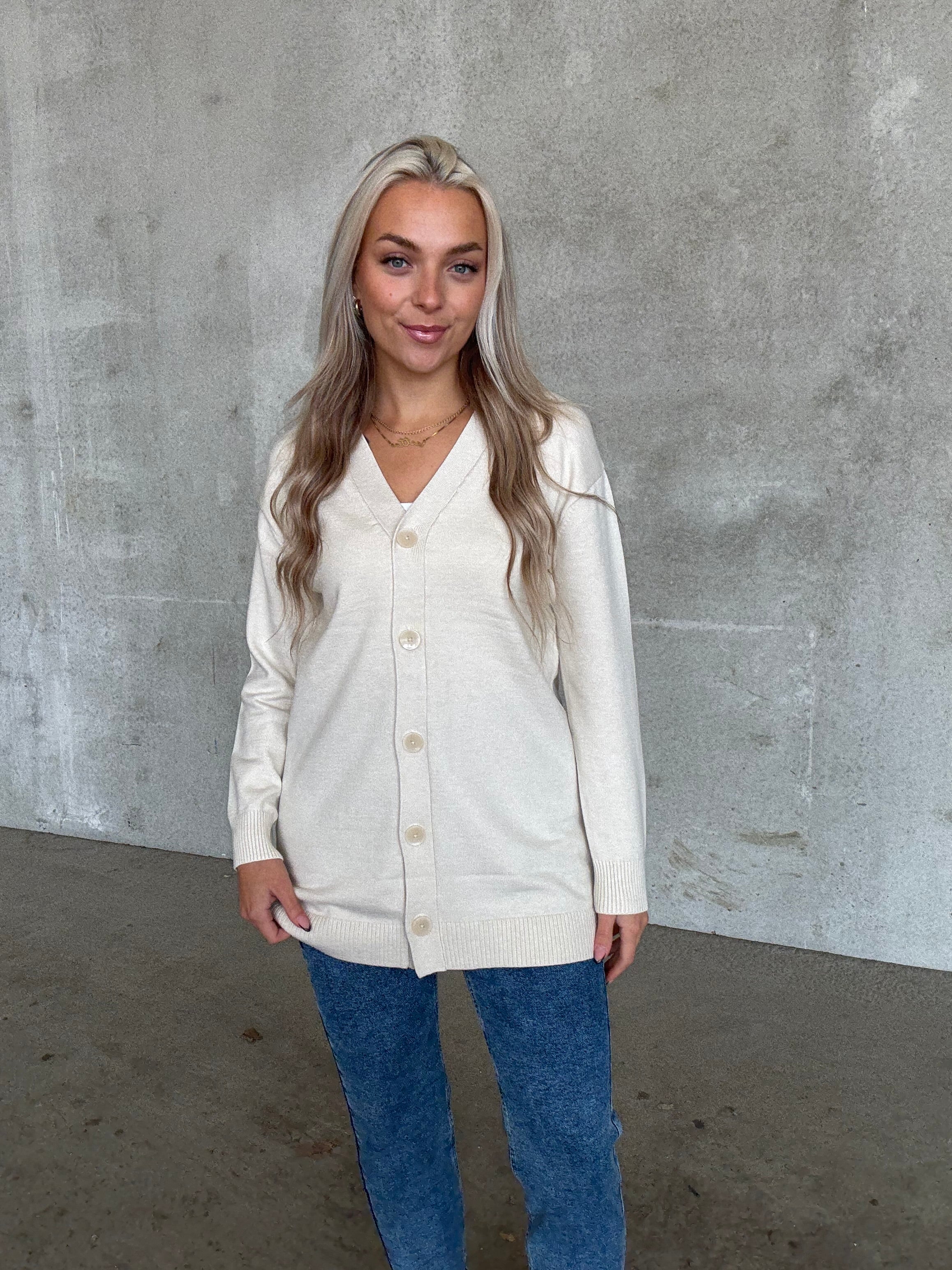 VIPOLLY Knit Cardigan - Super Light Natural Melan